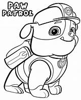Patrol Paw Coloring Pages Rubble Printable Rocks Characters sketch template