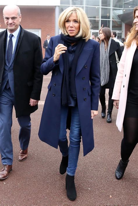 brigitte macron proves you can wear jeans on the job vogue