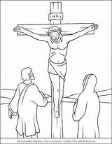 Coloring Crucifix Getdrawings sketch template