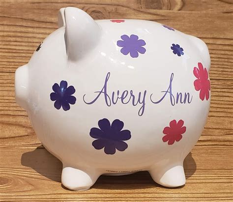large piggy bank personalized babys  piggy bank birthday party