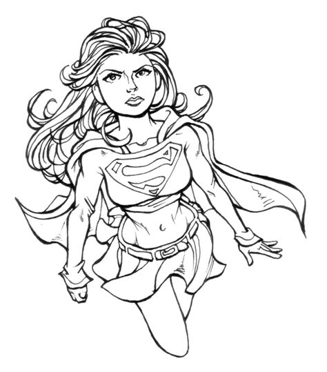 supergirl coloring sider tegneserier februar