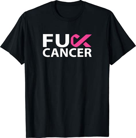 fuck cancer pink f u fu ribbon cancer awareness symbol t shirt amazon