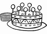 Cake Birthday Printable Coloring Drawing Clipart Colouring Pages Colour Cliparts Wallpaper Clip Library Popular sketch template