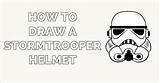 Stormtrooper Helmet Draw Drawing Easy Mask Paintingvalley sketch template