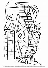 Mill Water Draw Drawing Watermill Sketch Watermills Coloring Pages Step Sketches Template Paintingvalley Learn sketch template
