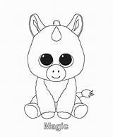 Coloring Unicorn Hard Pages Beanie Boo Getcolorings sketch template