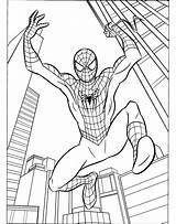 Spiderman Drawing Color Coloring Pages Getdrawings sketch template