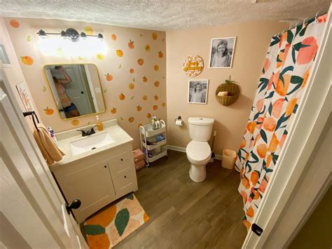 cutest peach themed bathroom  soltrop
