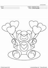 Valentines Coloring Worksheet Colouring sketch template