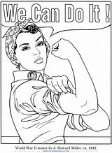 Rosie Riveter sketch template