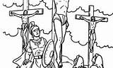 Colorear Calvario Crucificado Dibujos sketch template