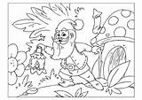 Coloring Gnome Pages Christmas Gnomes Dwarf Mushroom Printable Large David Edupics sketch template