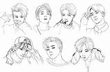 Bts Coloring Pages Anime Members Print Group Korean Printable Color Kids Drawing Popular sketch template