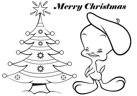 tweety bird christmas coloring pages  print kids coloring pages