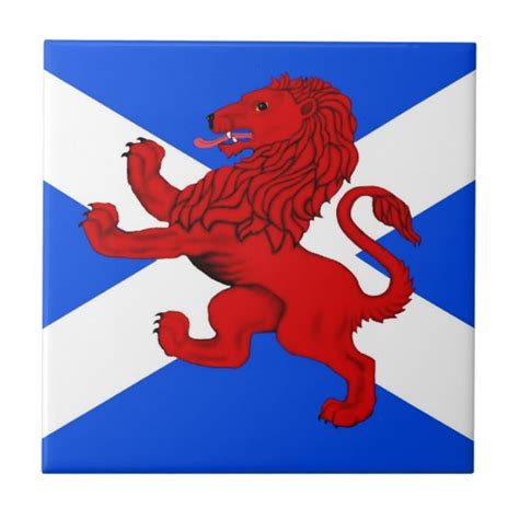 rampant lion scotlands flag ceramic tile zazzlecom