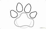 Paw Dog Drawing Print Draw Prints Easy Steps Clipart Drawings Cliparts Wikihow Puppy Paws Kids Face Beginners Wolf Clip Library sketch template