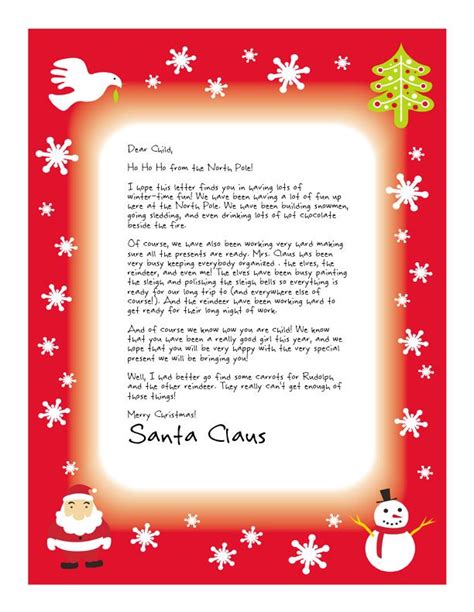 santa claus santa letter template christmas lettering santa letter