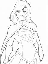 Supergirl Coloring sketch template