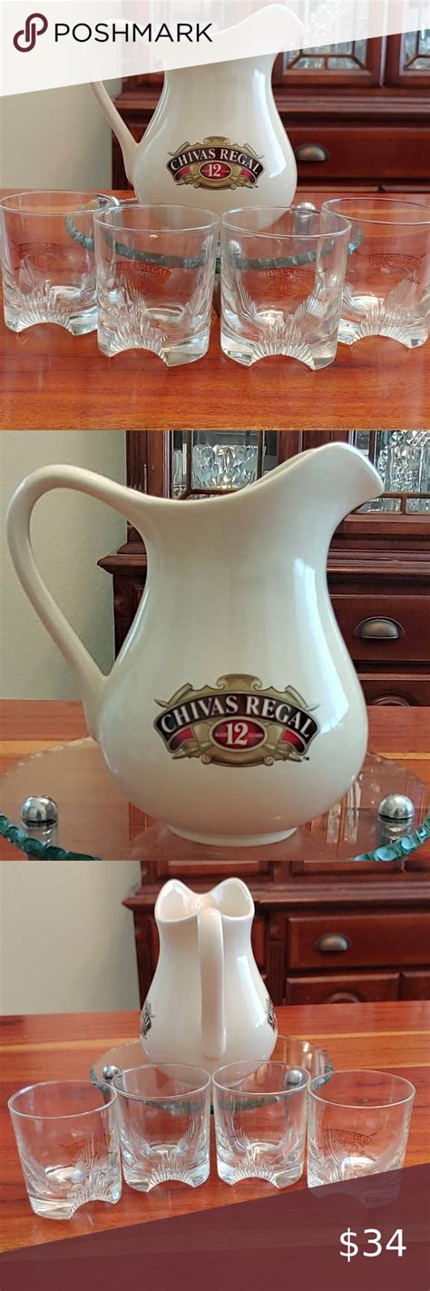 chivas regal water pitcher and glass set in 2020 glass