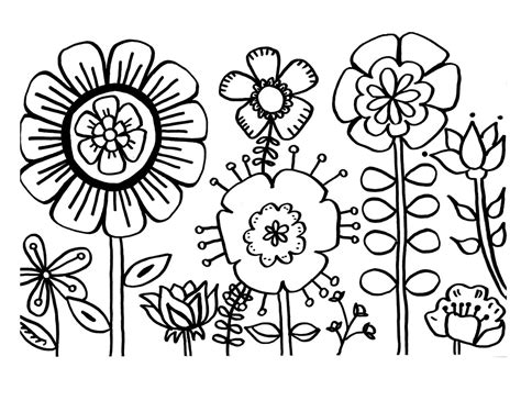flower coloring printables diy thought