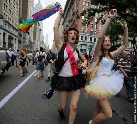 New York S Gay Pride Parade Celebrates Passage Of Same Sex Marriage Law
