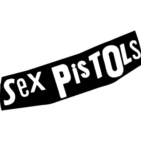 sex pistols logo rub on sticker black rockmerch