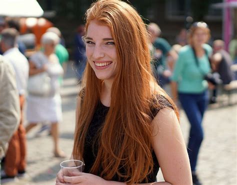 German Girl With Cup Red Hair Woman Redhead Day Long Hair Styles