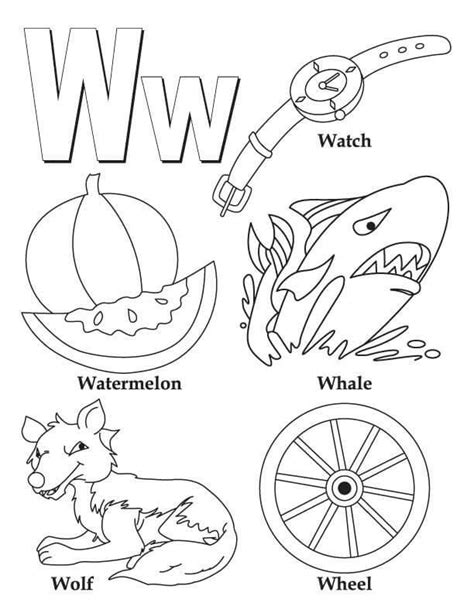 wagon letter  coloring page  printable coloring pages  kids