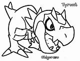 Coloring Kids Pokemon Pages Tyrunt sketch template