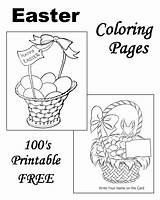 Easter Coloring Pages Basket Baskets Printable Color Kids sketch template