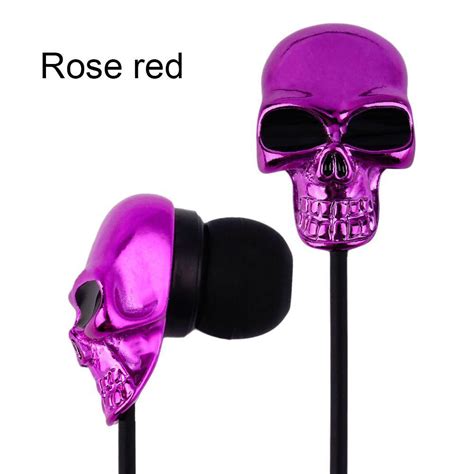 Skull Earphone 3 5mm Metal Earbuds Skeleton In Ear 4 Colors