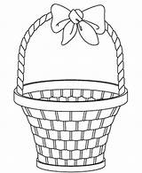 Basket Easter Empty Coloring Kids Book sketch template