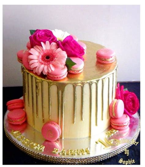 gold drip cake cakes originales postres caseros pastel para mujer
