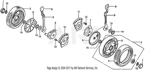 honda hr sda lawn mower jpn vin hr   hr  parts diagram  rear wheel