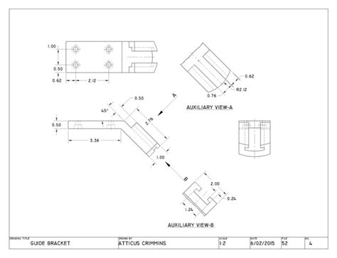 guide bracket mechanical design portfolio