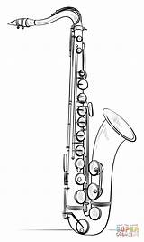 Saxophone Draw Sassofono Saxofon Saxofone Supercoloring Sax Instrumentos Beginner Musicais Baritone Bonecas Dessiner Musique Guitarra Tribais Tutoriais Etapa Saxofón Zapisano sketch template