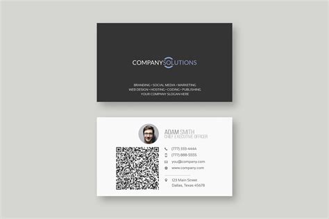 qr code business card template