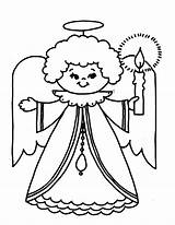Coloring Christmas Angel Clipart Pages Simple Library Merry sketch template