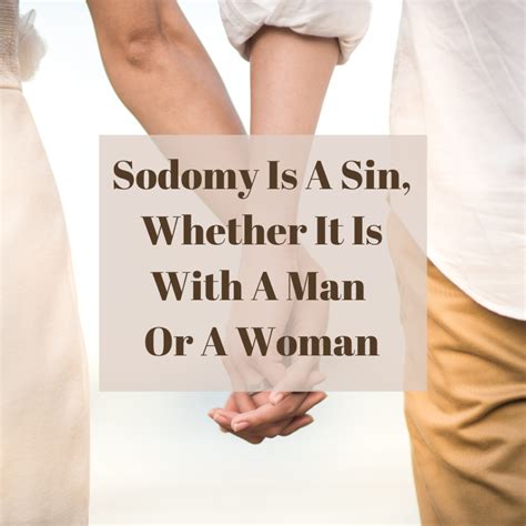 Sodomy Is A Sin Whether It Is With A Man Or A Woman Amos Ministries