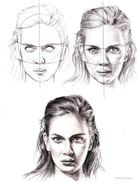face portrait drawing step  step warehouse  ideas