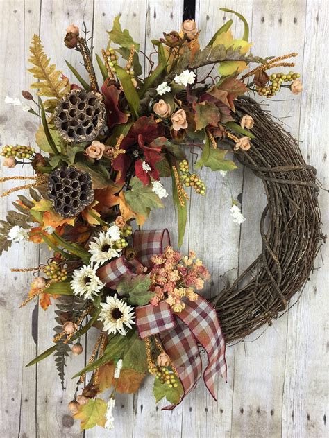 large fall wreaths  front door pimphomee