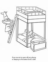 Bunk Bed Coloring Beds Drawing Pages Sketch Template Sheets Activity Getdrawings Safety sketch template