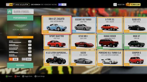 forza horizon  barn finds  cars  locations windows central