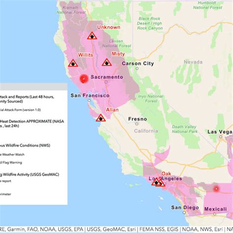 southern california  fires map