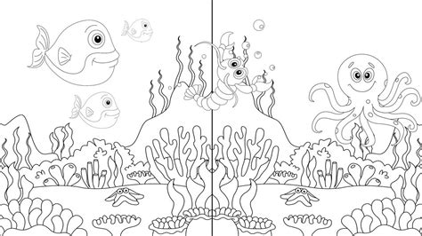 aquatic animals coloring pages etsy