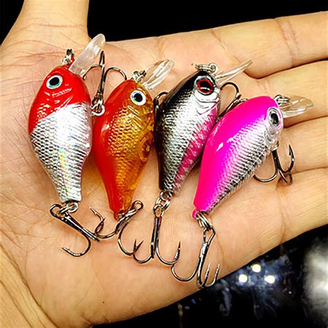 cm bass fishing lures mini crank bait crankbait minnow tackle swim lure bait wobblers