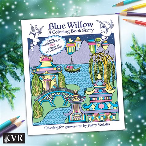 pin  blue willow coloring book