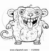 Outlined Ugly Drooling Monkey Cory Thoman sketch template
