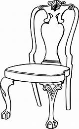 Coloring Pages Chair Domain Public Openclipart Getcolorings Printable Getdrawings Colorings sketch template