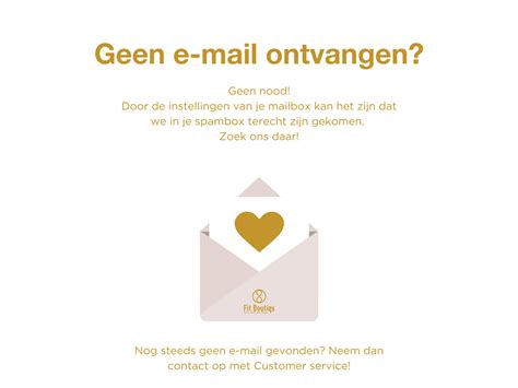 geen  mail ontvangen fit boutiqs